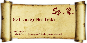 Szilassy Melinda névjegykártya